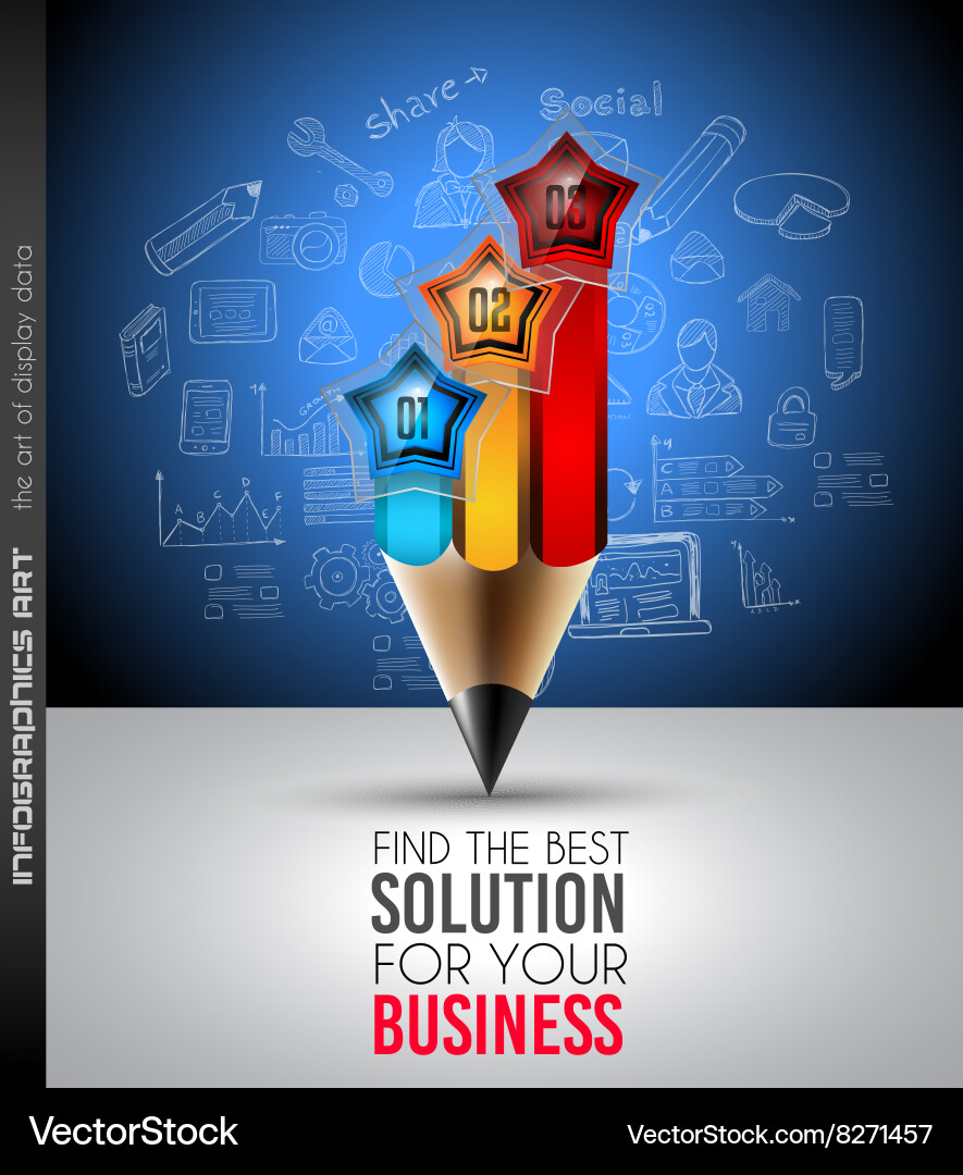 Infographics complex layout with option buttons vector image
