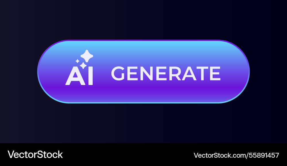Introducing an innovative ai generate button Introducing an innovative ai generate button vector image