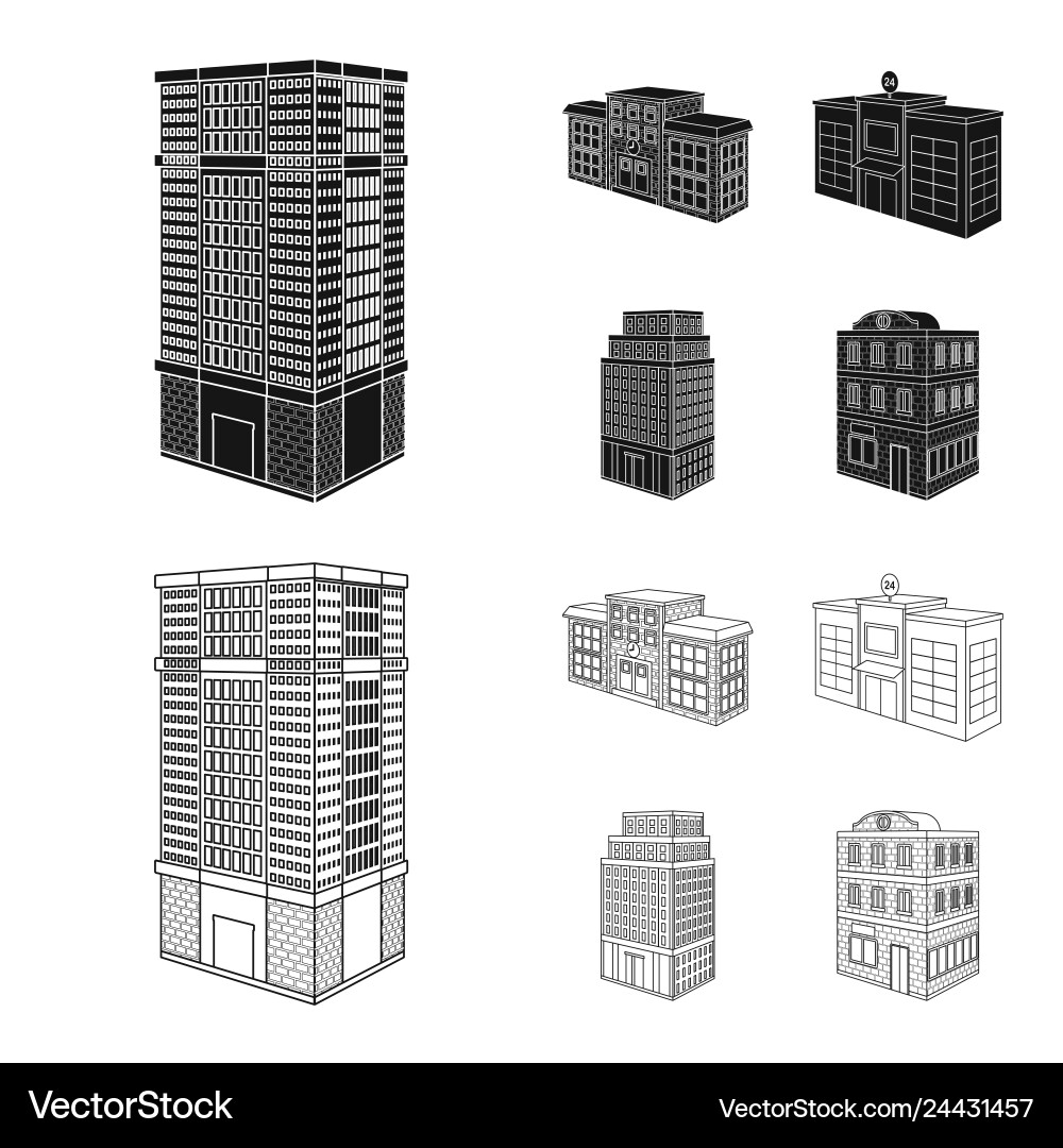 Isolated object of construction and building logo Isolated object of construction and building logo Vector Image