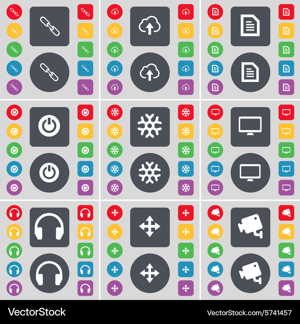 Link cloud text file power snowflake monitor vector image