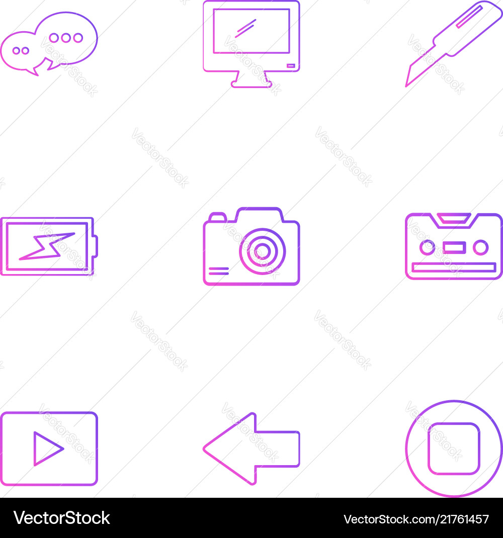Message monitor cutter battery click cassette Vector Image