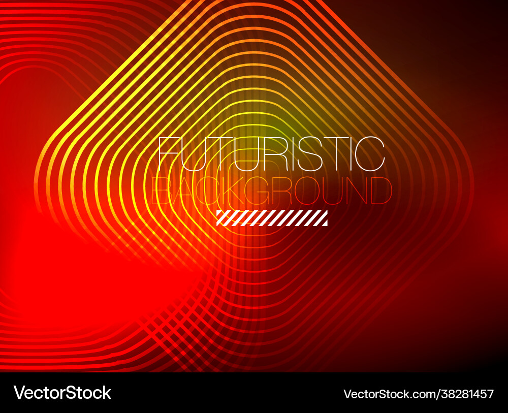 Neon color square shape lines abstract background Neon color square shape lines abstract background Vector Image
