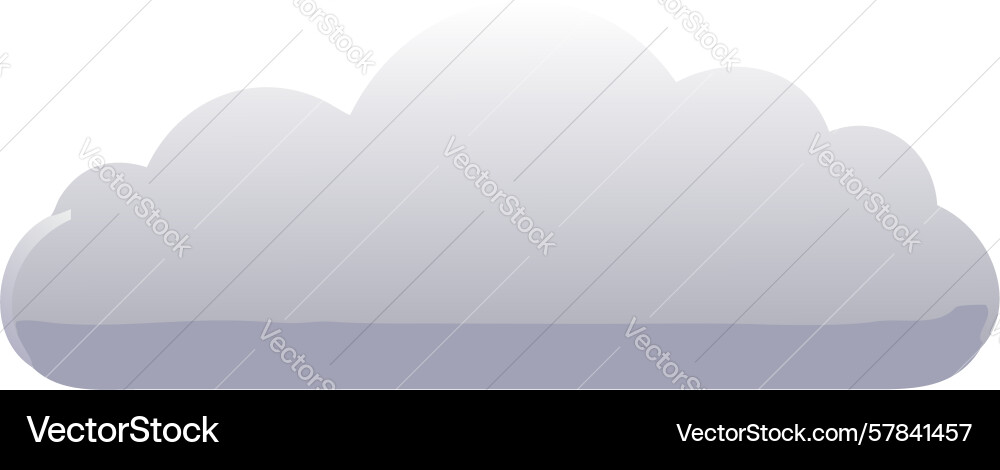 Plain grey cloud minimalist sky element basic vector image