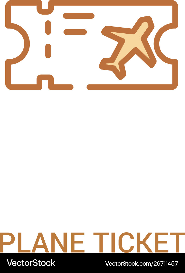Plane Ticket Konzept 2 farbige Icon einfache Linie Plane Ticket Konzept 2 farbige Icon einfache Linie vektorbild