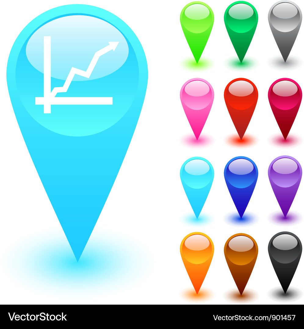 Positive trend button Royalty Free Vector Image