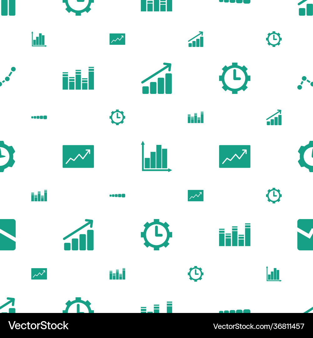 Progress icons pattern seamless white background vector image