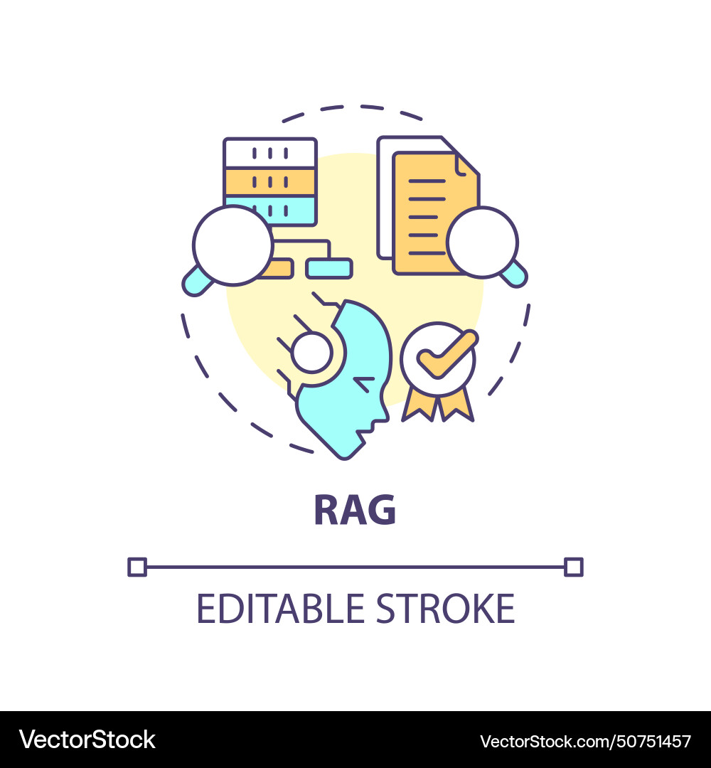 Rag multi color concept icon Rag multi color concept icon vector image