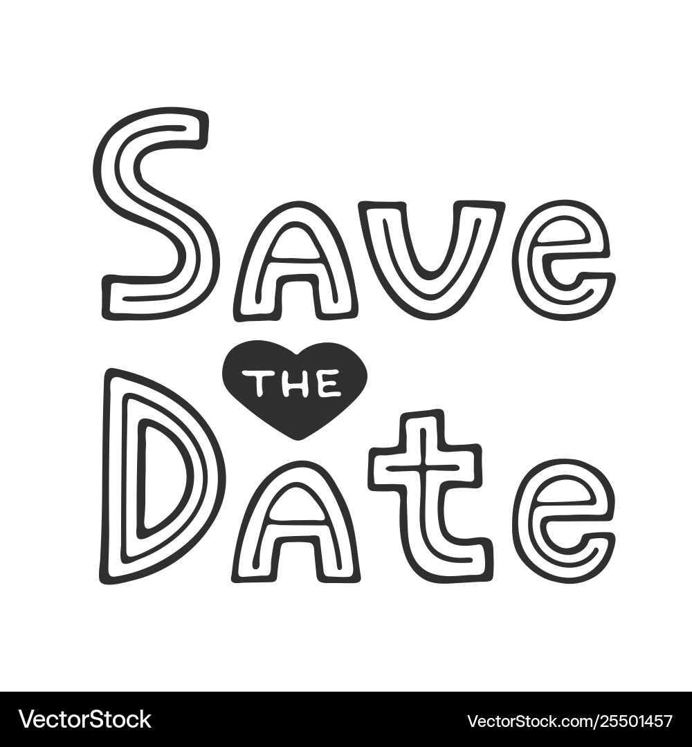 Save date invite card template with modern Vector Image