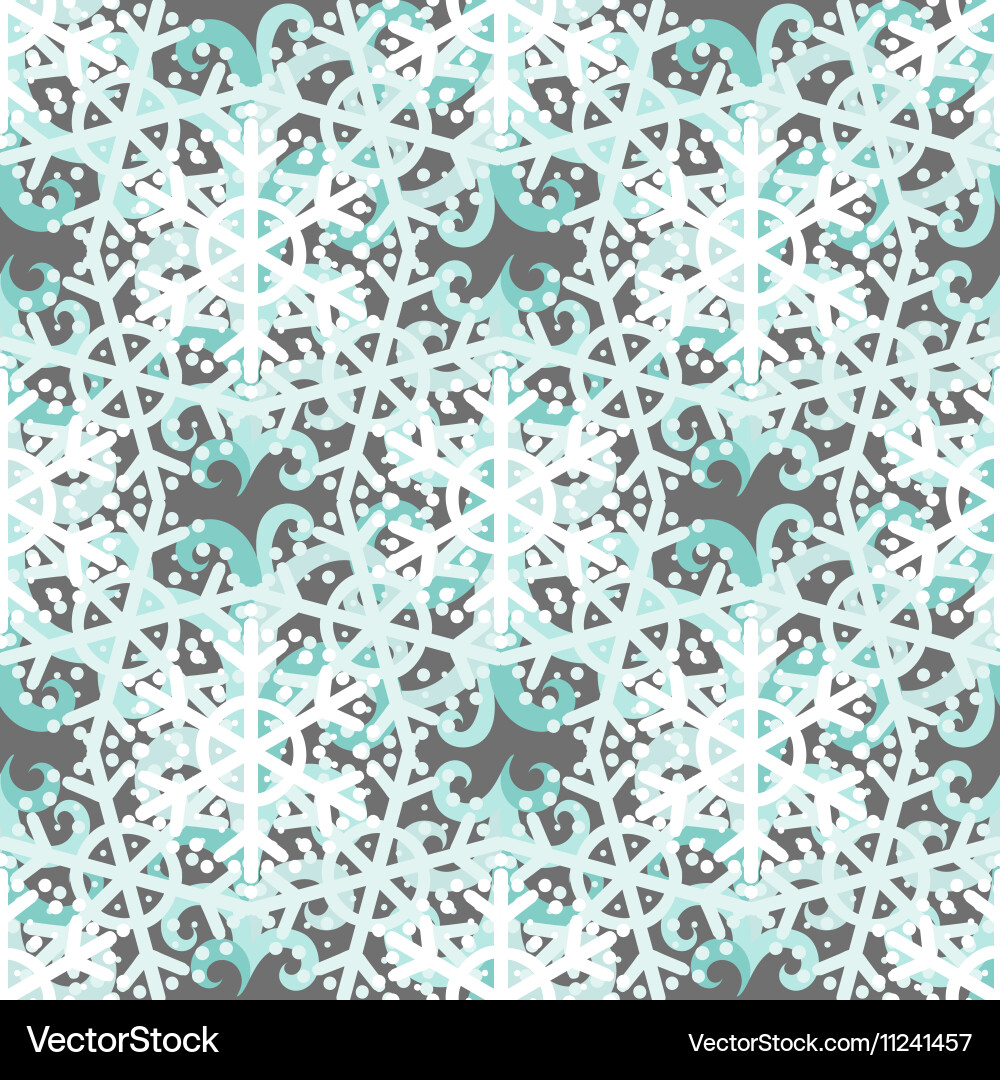 Seamless winter pattern with frozen curls vector image