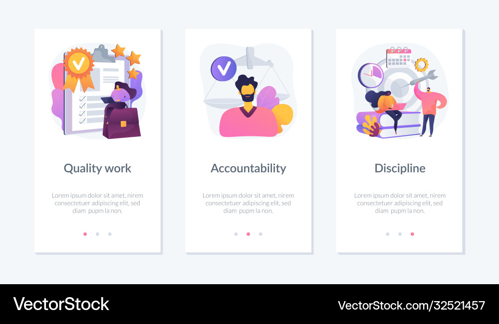 Task and project management app interface template Task and project management app interface template vector image