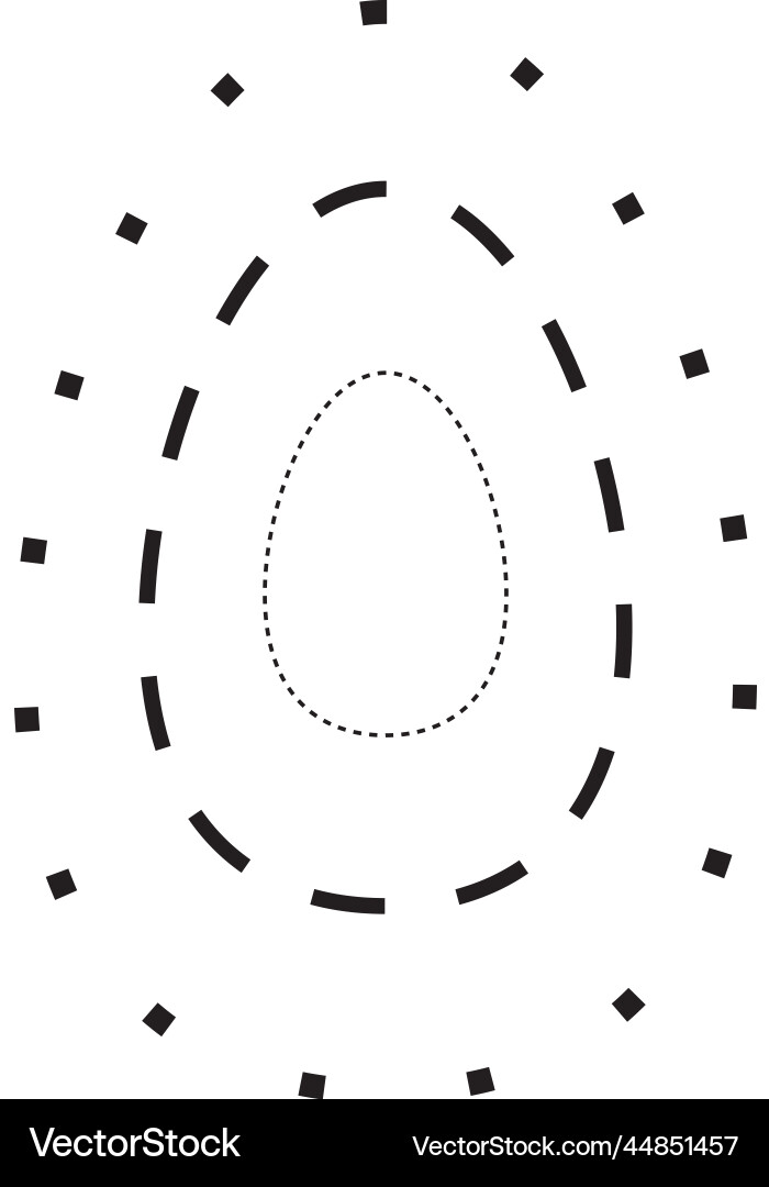Tracing oval shape symbol dashed and dotted Tracing oval shape symbol dashed and dotted Vector Image