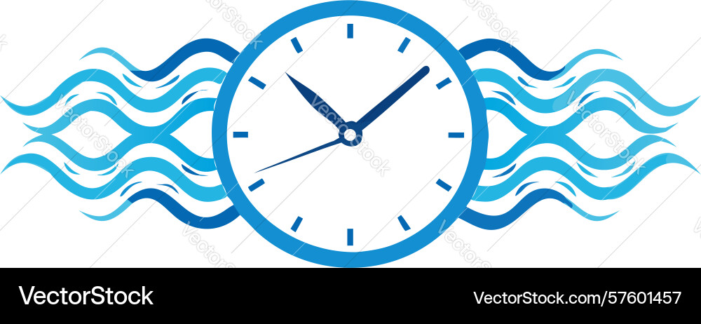 Wavy time flow icon design generative ai vector image