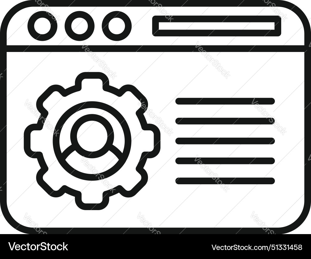 A simple line icon representing web development A simple line icon representing web development vector image