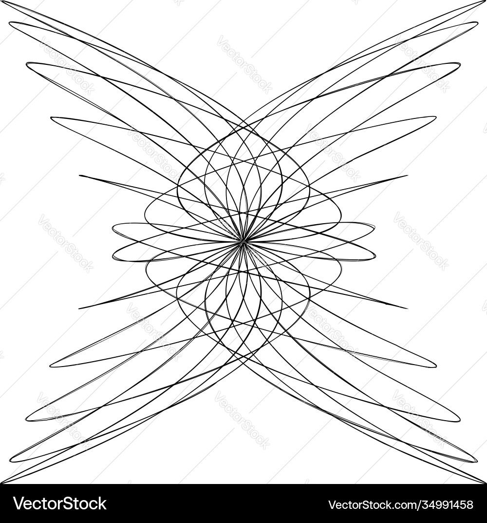 Abstract knot design element random intersecting Abstract knot design element random intersecting Vector Image
