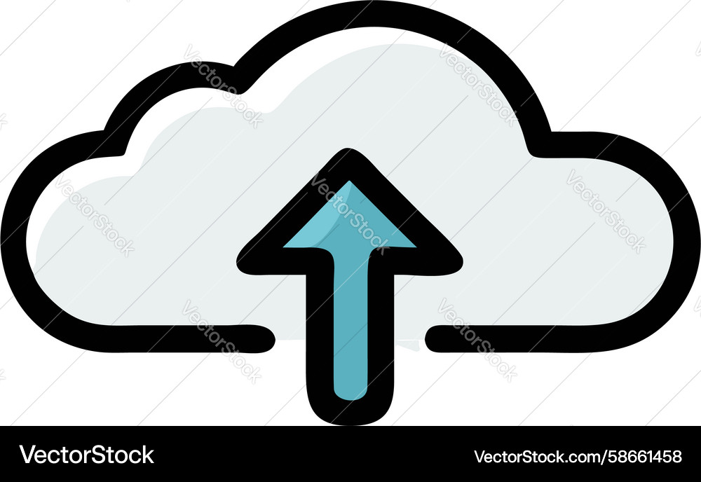 Cloud Upload Data Icon Vector Image