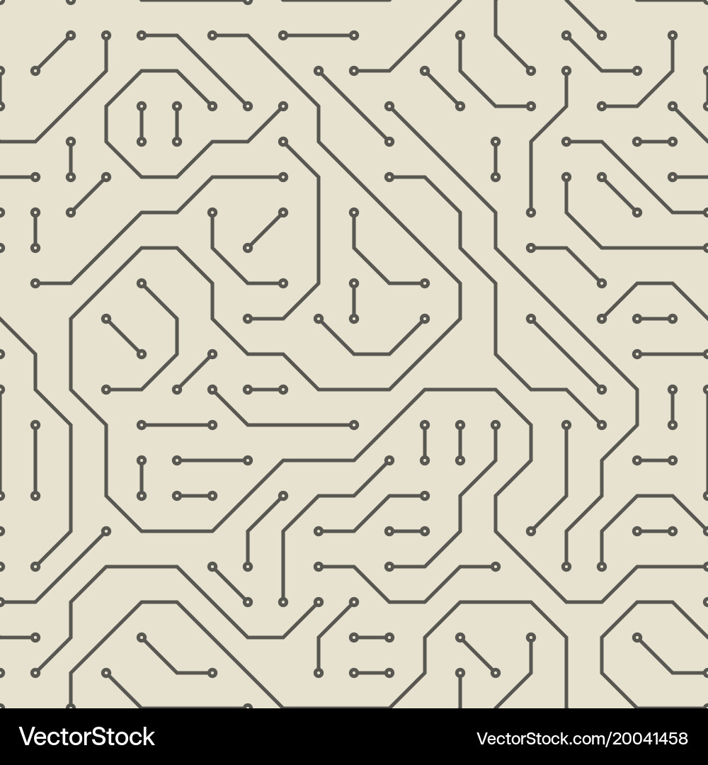 Computer circuit board seamless pattern vector image