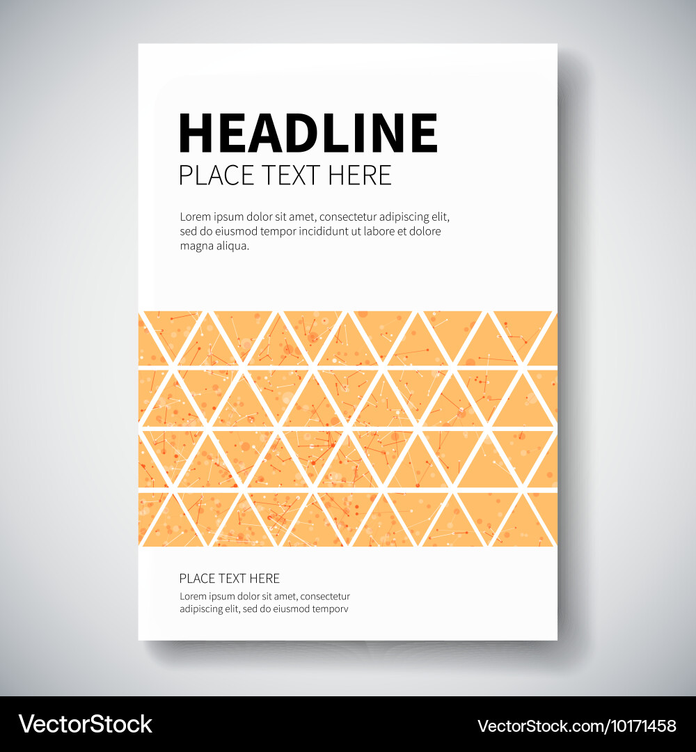 Cover design with abstract colorful triangulated vector image