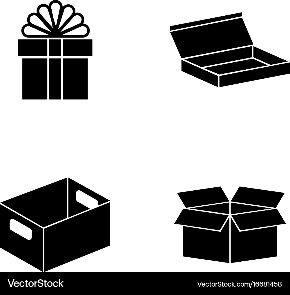 Crates simple related icons vector image