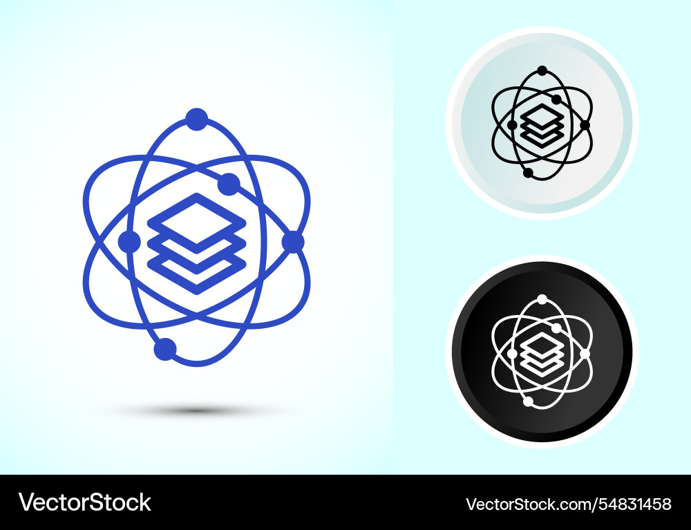 Data science icon design big digital tech Data science icon design big digital tech Vector Image