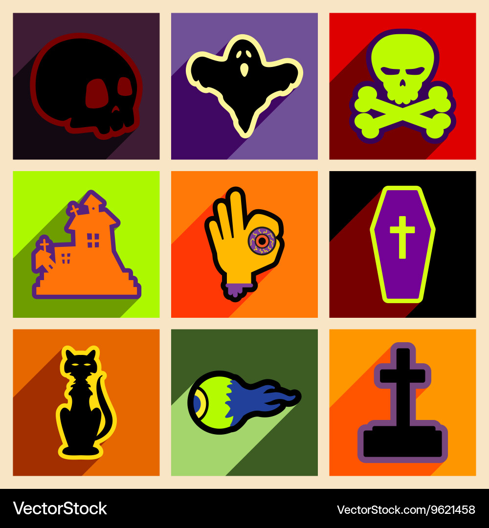 Flat with shadow concept and mobile application Vector Image