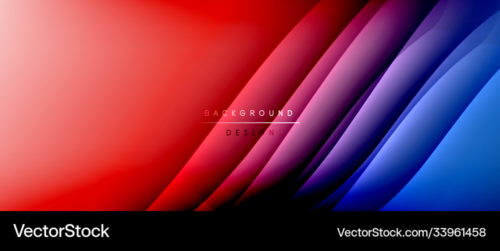 Fluid gradient waves with shadow lines and glowing Fluid gradient waves with shadow lines and glowing Vector Image