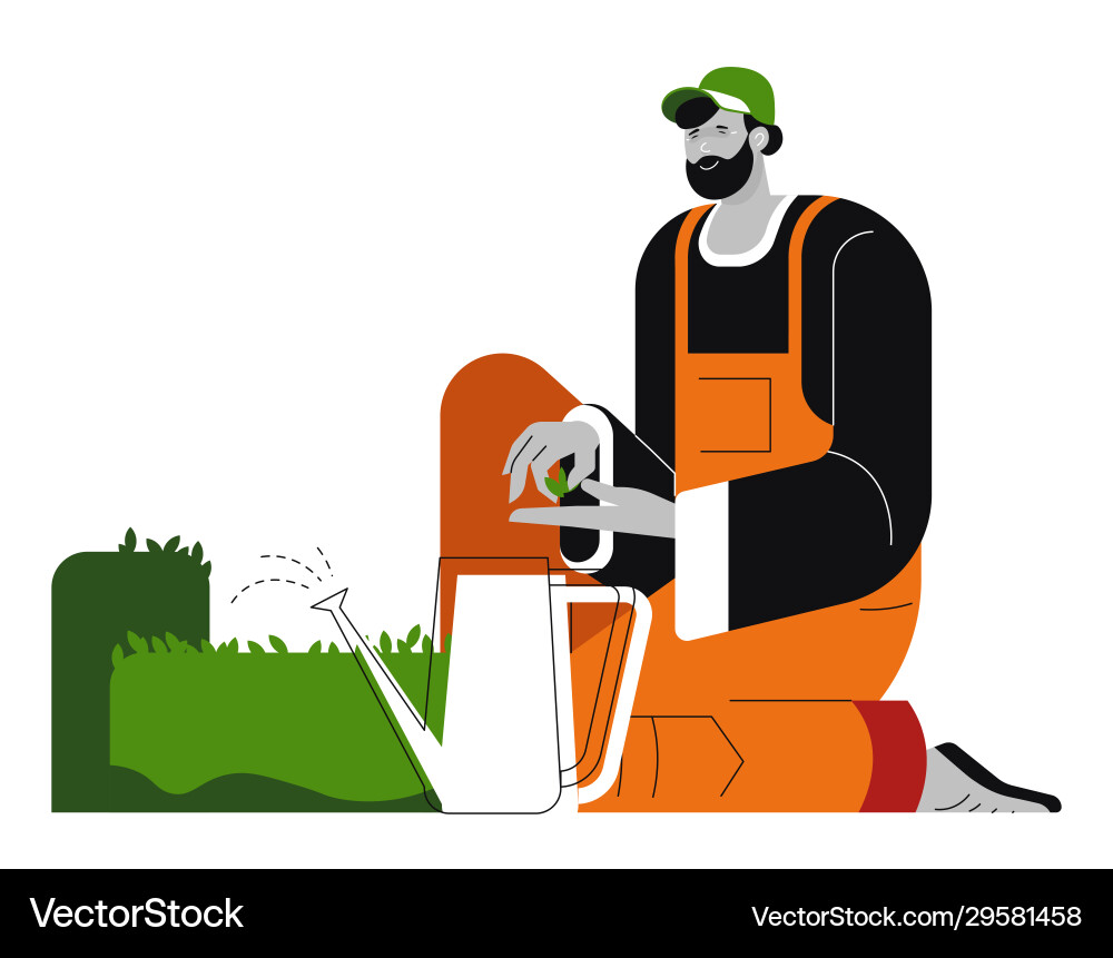 Gartenbewässerung Gartenbüsche Blätter isoliert Gartenbewässerung Gartenbüsche Blätter isoliert vektorbild
