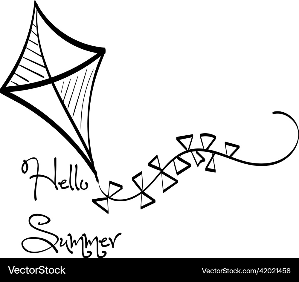 Hand drawn hello summer background for print Hand drawn hello summer background for print vector image