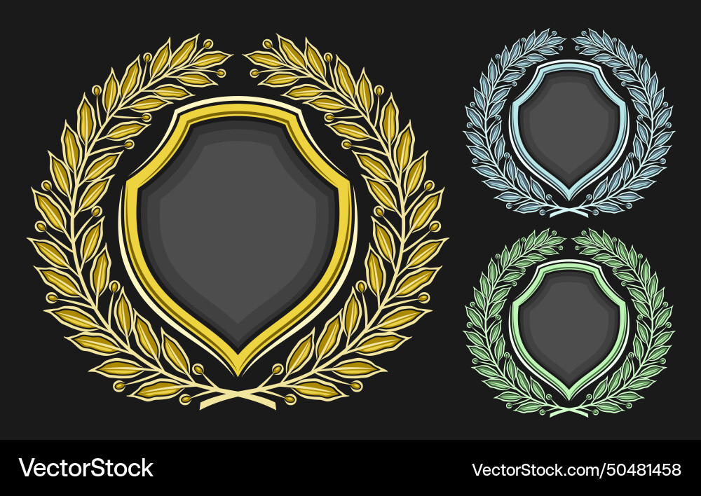 Laurel wreath set Royalty Free Vector Image - VectorStock