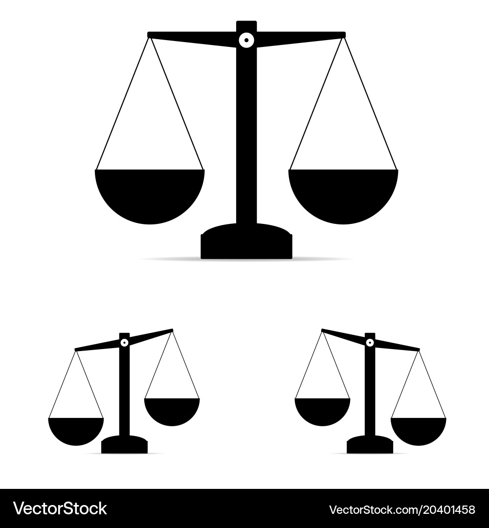 Scales in black color set Vector Image