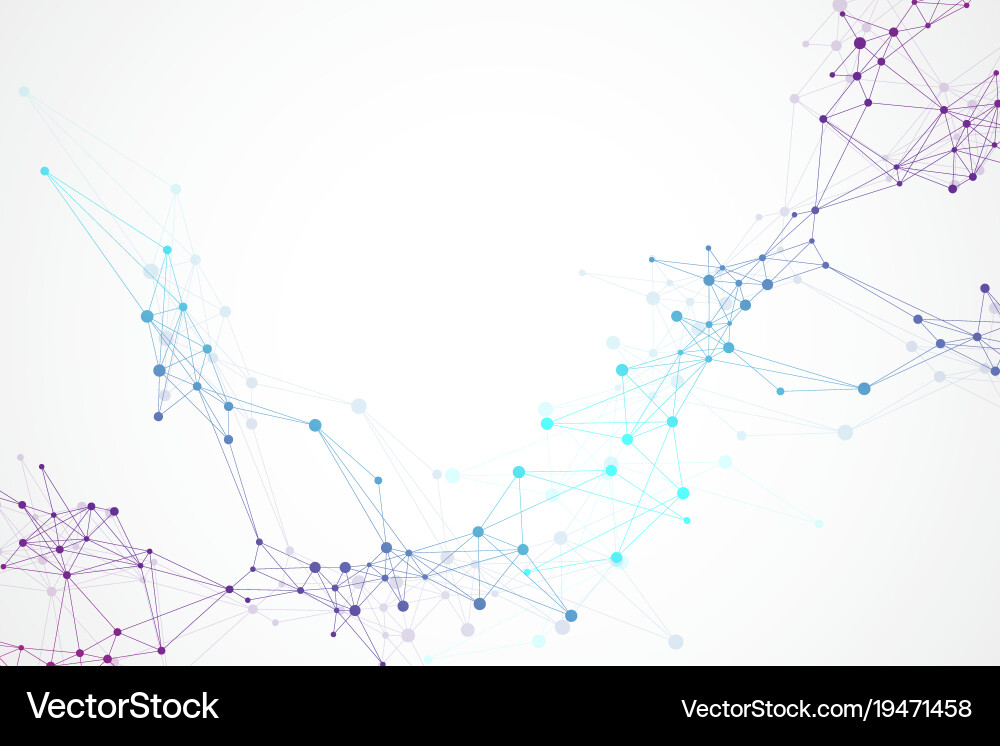 Structure molecule and communication dna atom Vector Image