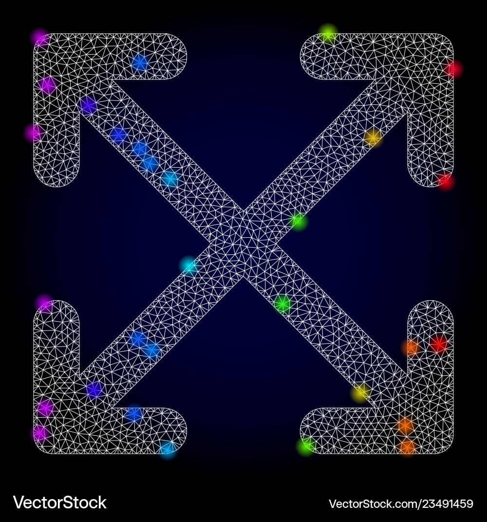 2d mesh enlarge arrows with spectrum 2d mesh enlarge arrows with spectrum vector image