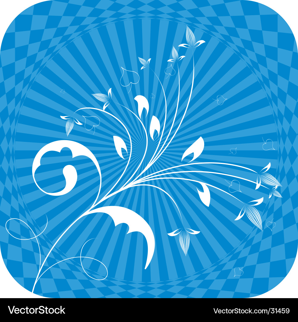 Abstract background with flower curls Vector Image