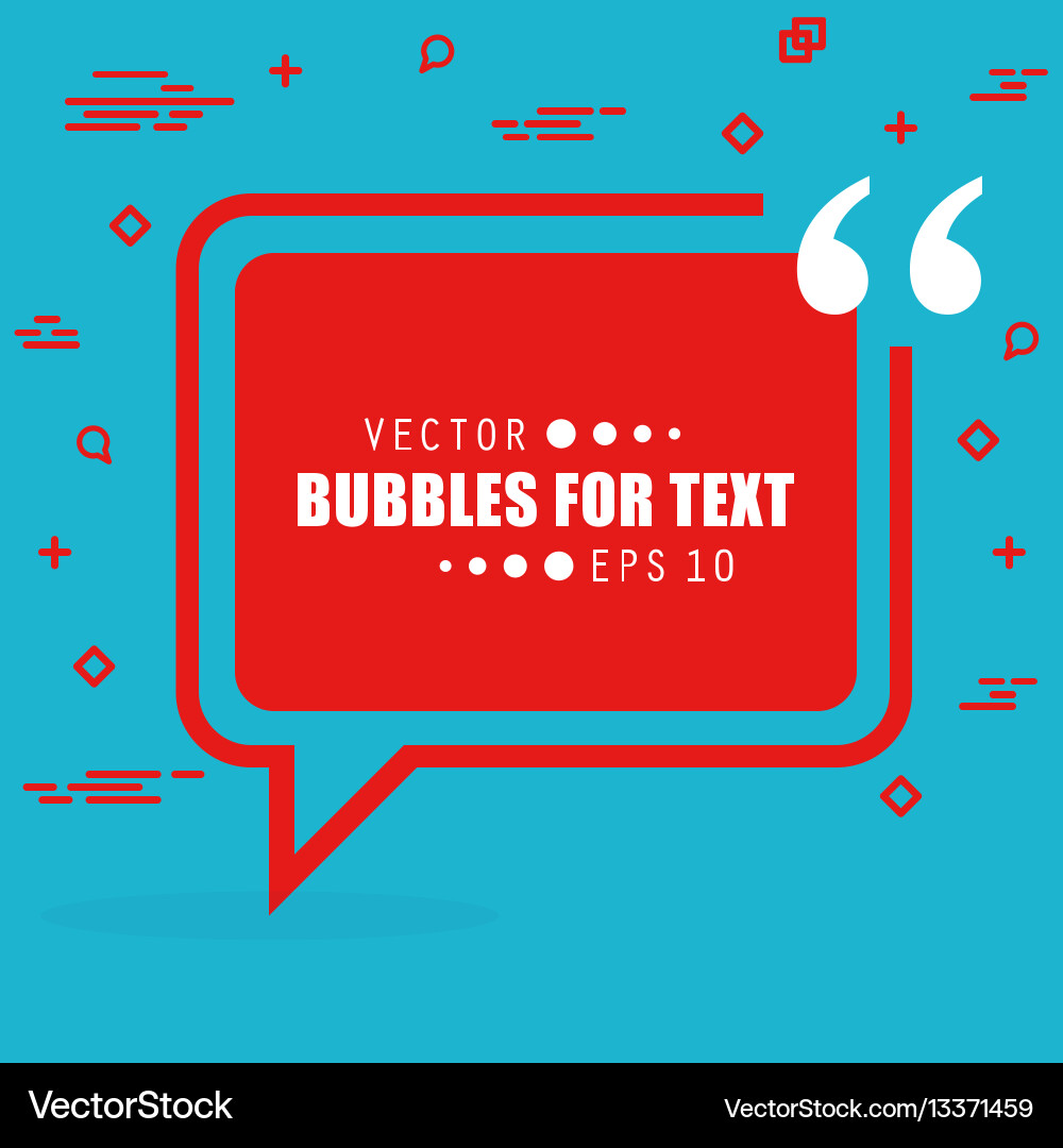 Abstract concept empty speech square quote Vector Image