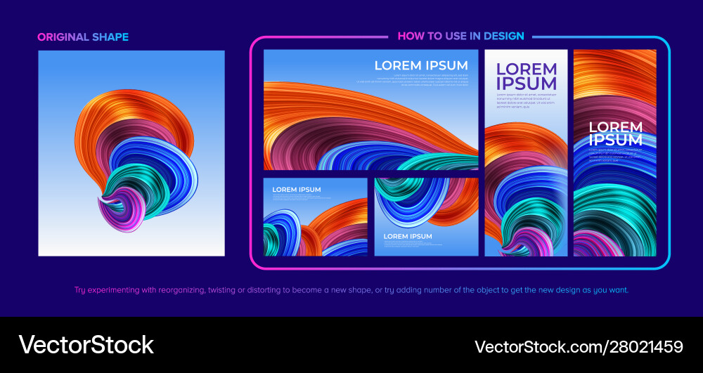 Abstract shape with design pack Abstract shape with design pack Vector Image