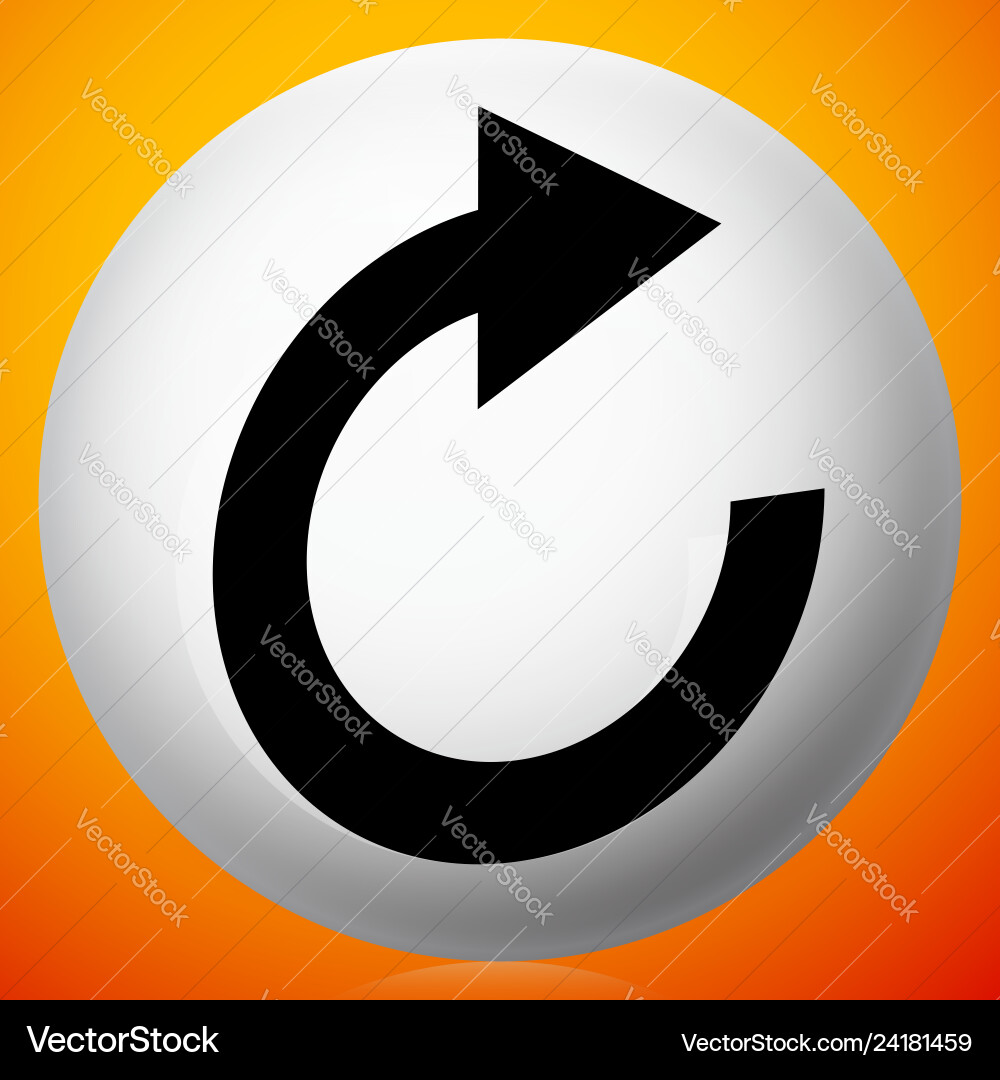 Circular arrow icon revolve rotate iteration Circular arrow icon revolve rotate iteration vector image