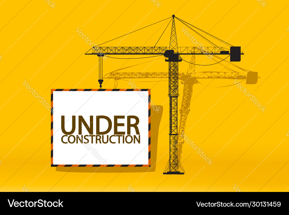 Construction crane board vector image