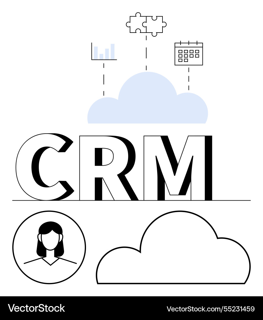 Customer relationship management concept Customer relationship management concept vector image