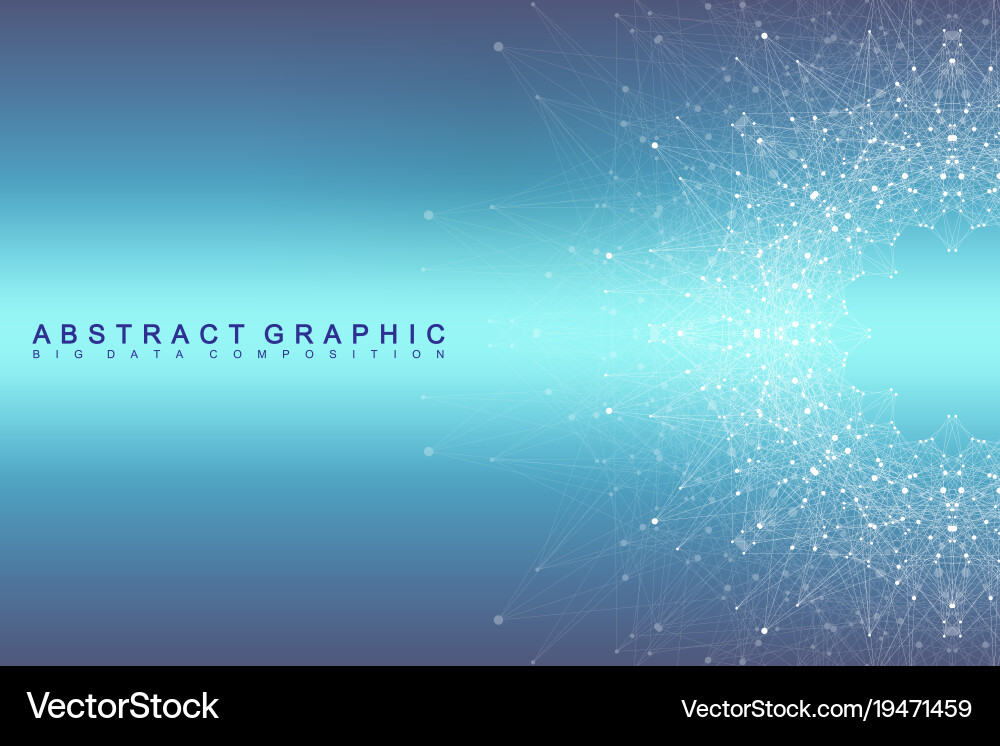 Global network connection and big data vector image