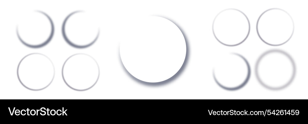 Realistic round shadow with soft edges gray Realistic round shadow with soft edges gray vector image
