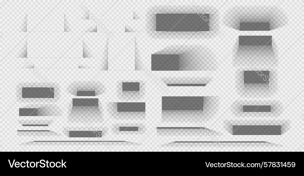 Set of rectangular packing box poster web banner Set of rectangular packing box poster web banner Vector Image