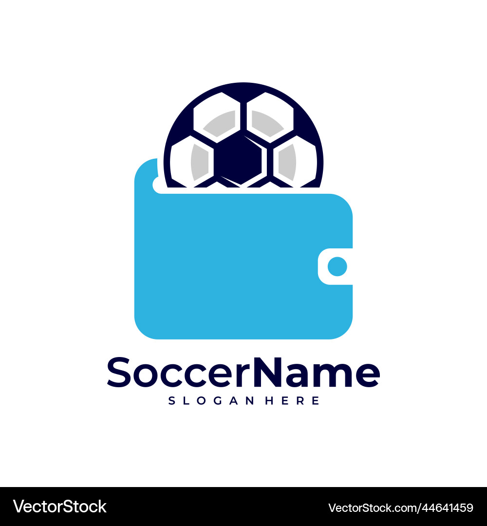 Soccer Wallet Logo Template Vector Image