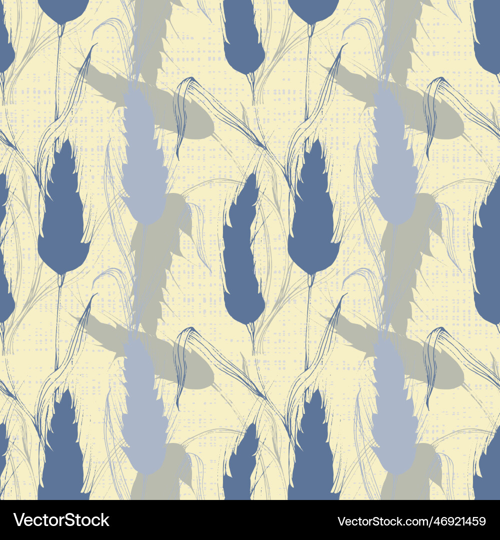 Wheat Field Seamless Pattern vector image