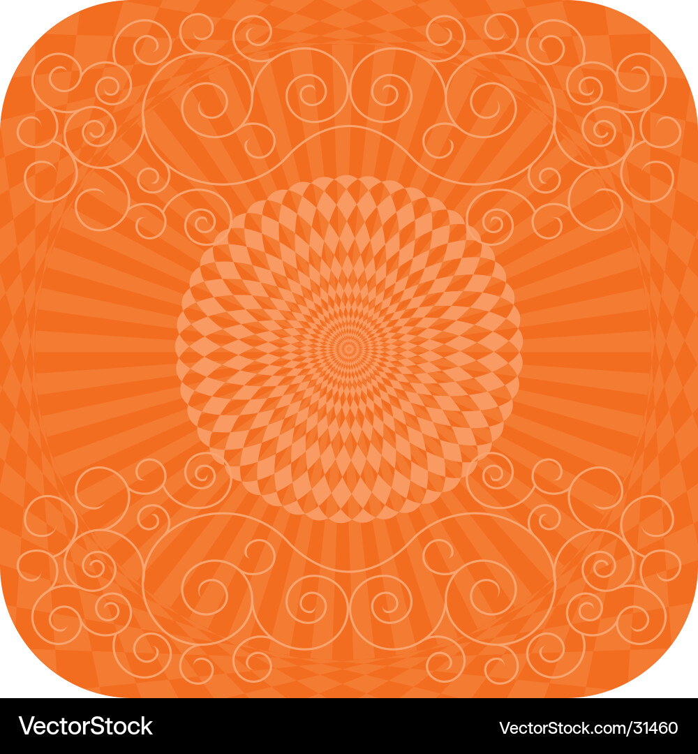 Abstract background with flower curls vector image
