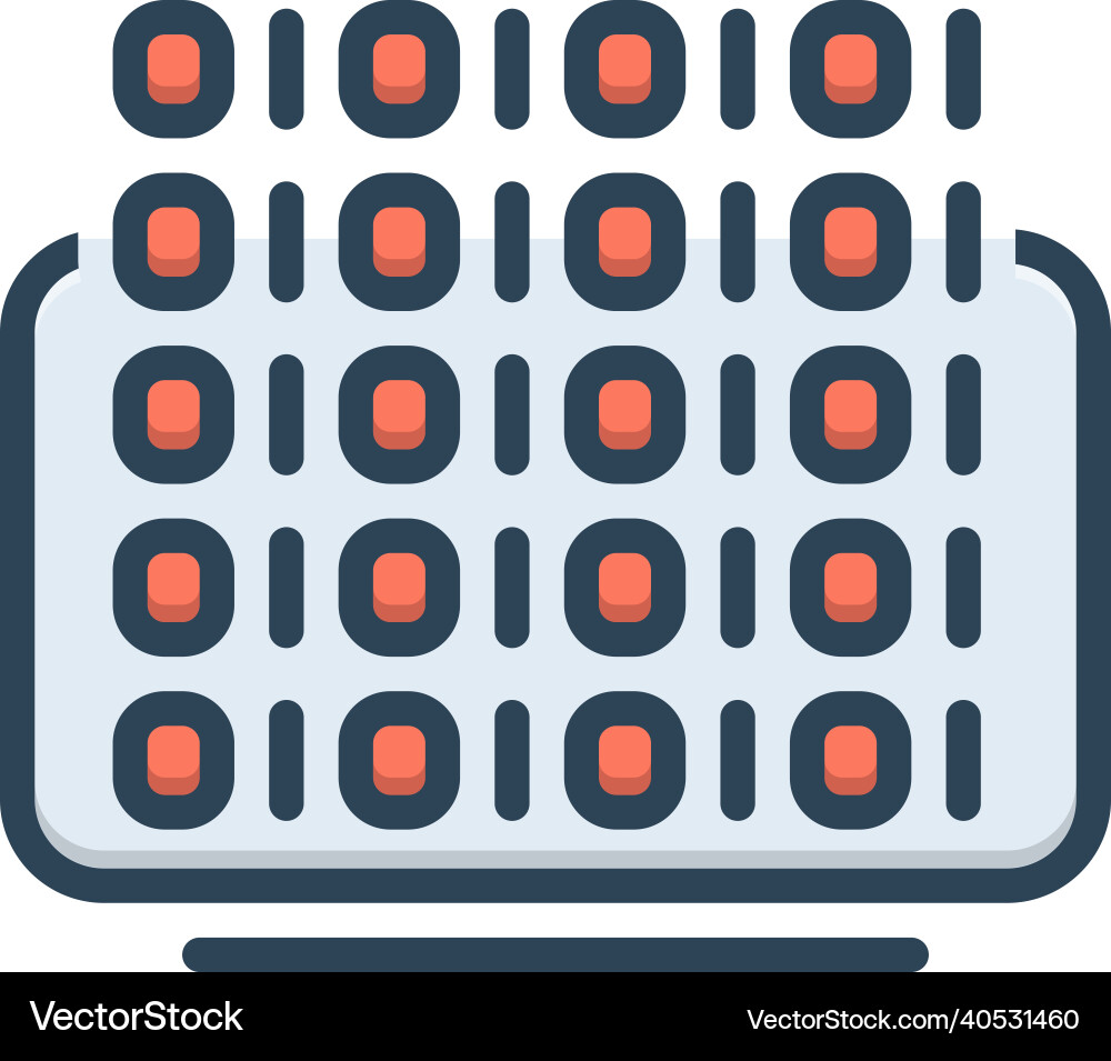 Binary coding vector image