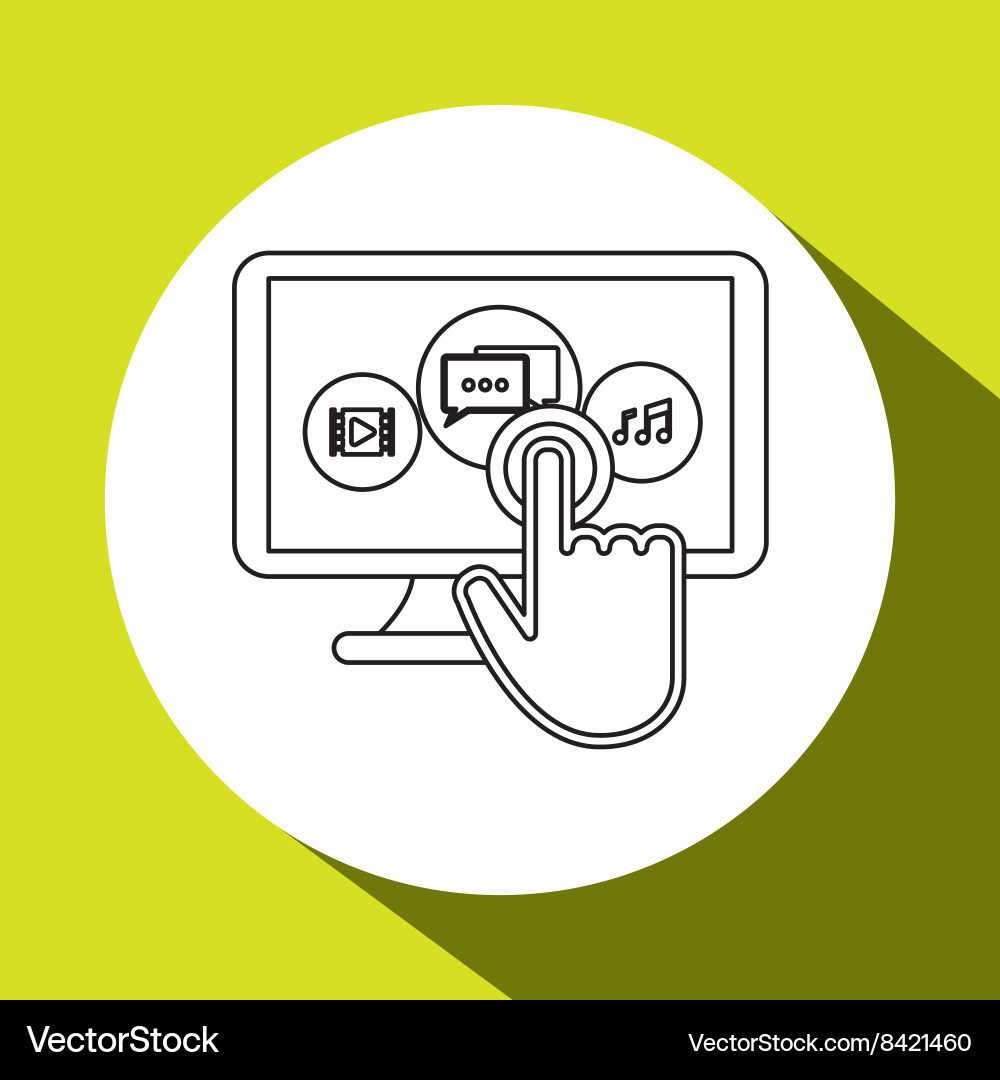 Cursor and computer design vector image