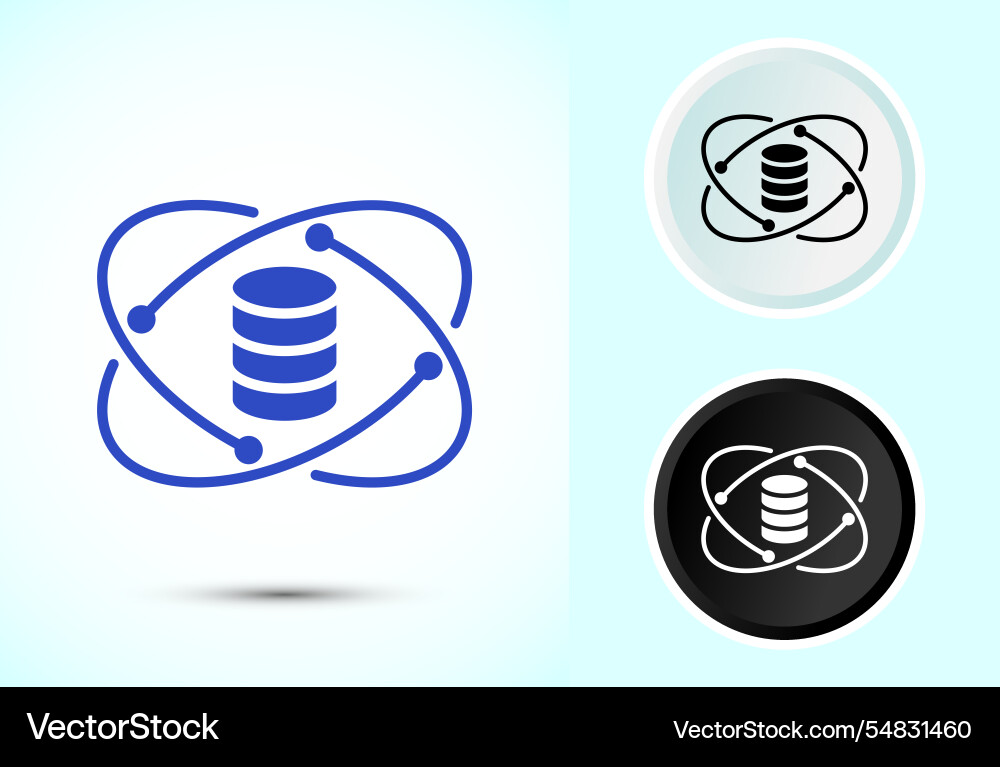 Data science icon design big digital tech Vector Image