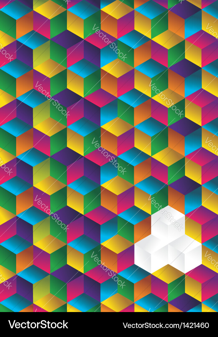 Geometric Cube Pattern vector image