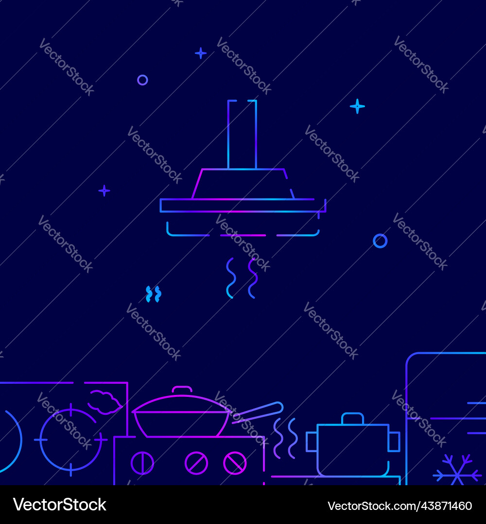 Kitchen hood gradient line icon Kitchen hood gradient line icon vector image