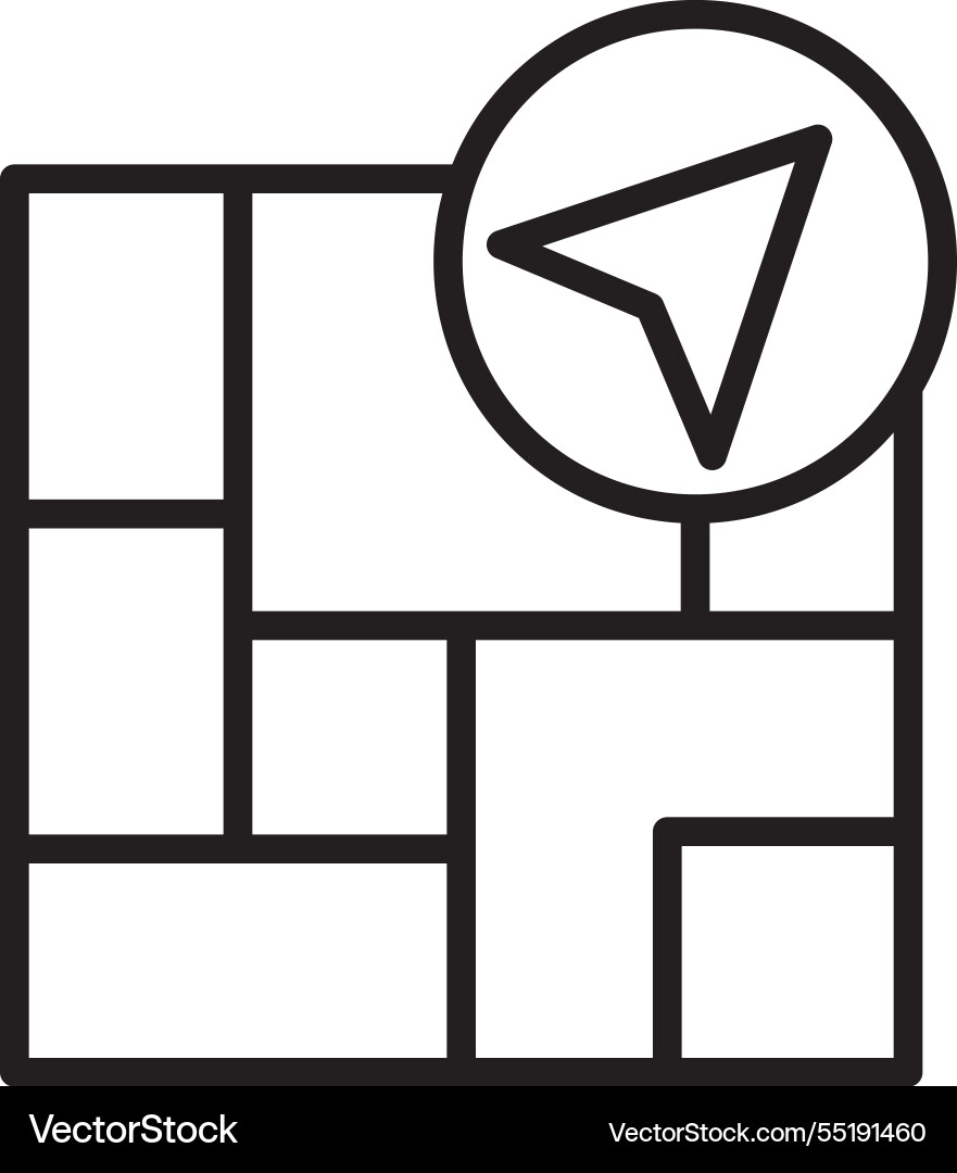 Navigation line icon design Vector Image