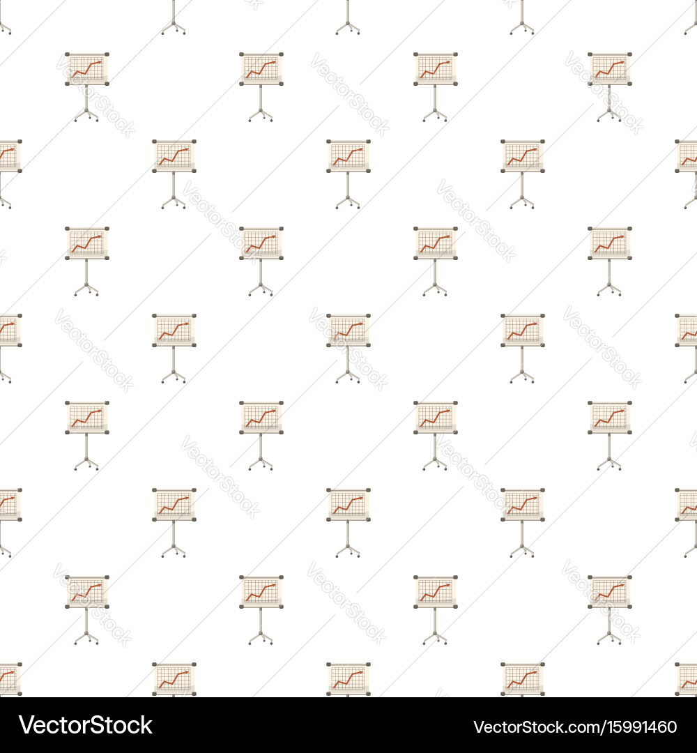 Presentation screen with graph pattern vector image